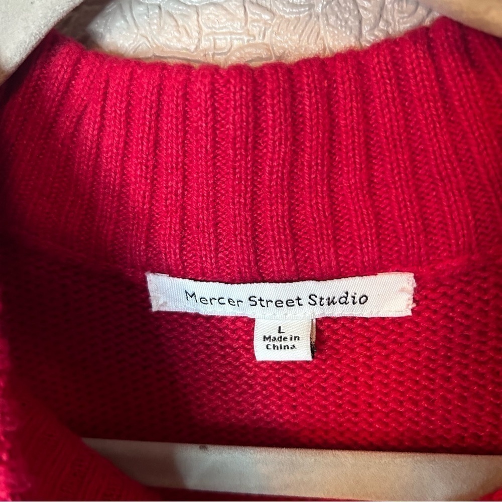 Mercer Street Studio Christmas sweater vest snowmen L great condition - Picture 5 of 7